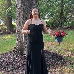 David’s bridal black prom dress